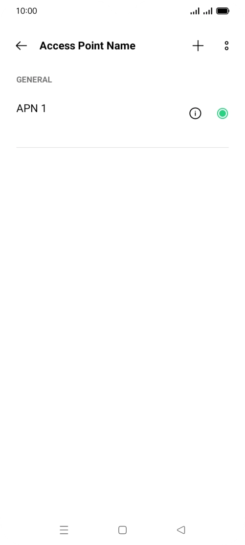 Press the new data connection icon.