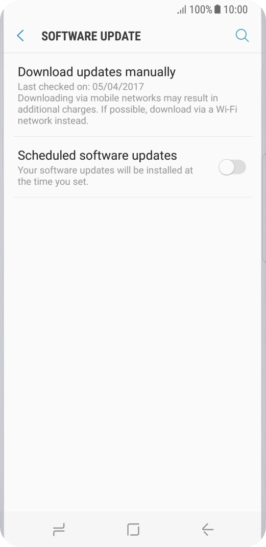 Press Download updates manually. If a new software version is available, it's displayed. Follow the instructions on the screen to update the phone software.