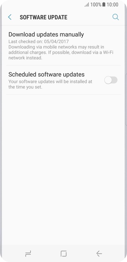 Press Download updates manually. If a new software version is available, it's displayed. Follow the instructions on the screen to update the phone software.