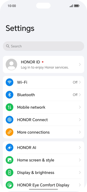 Press Mobile network.