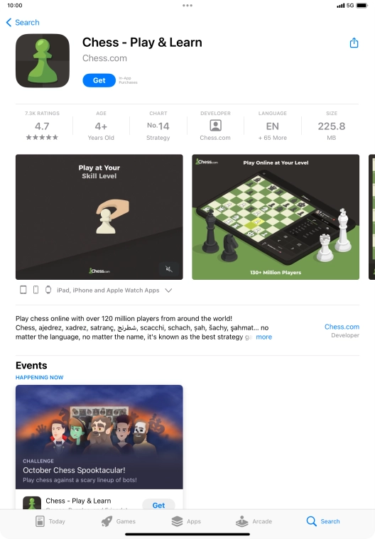 Press Get and follow the instructions on the screen to install the app.