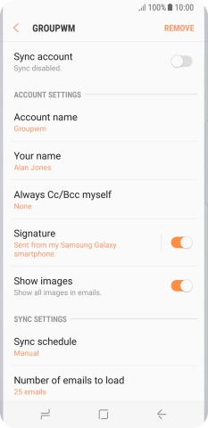 Press the indicator next to 
