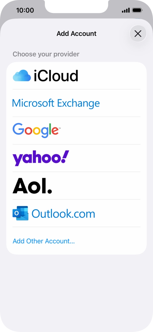 Press Add Other Account....