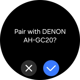 Press the confirm icon.
