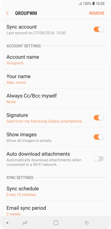 Press the indicator next to 