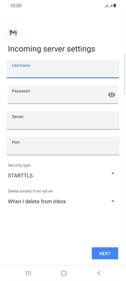 Press the field below 