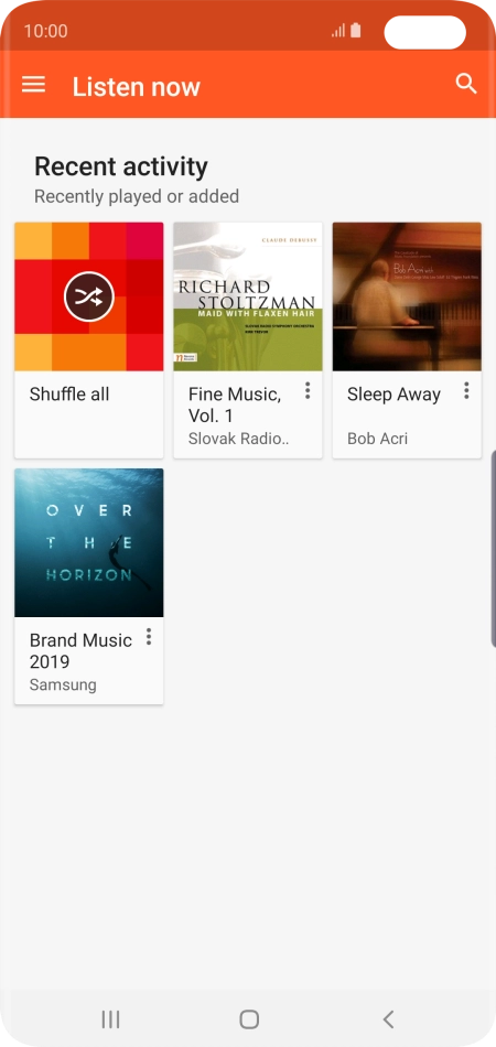 Slide your finger right starting from the left side of the screen.