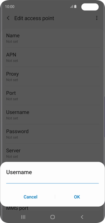 Key in eesecure and press OK.