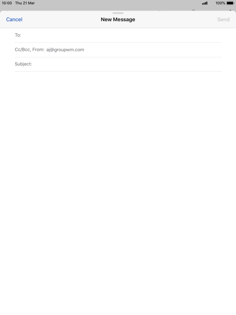 Press To and key in the first letters of the recipient's name.