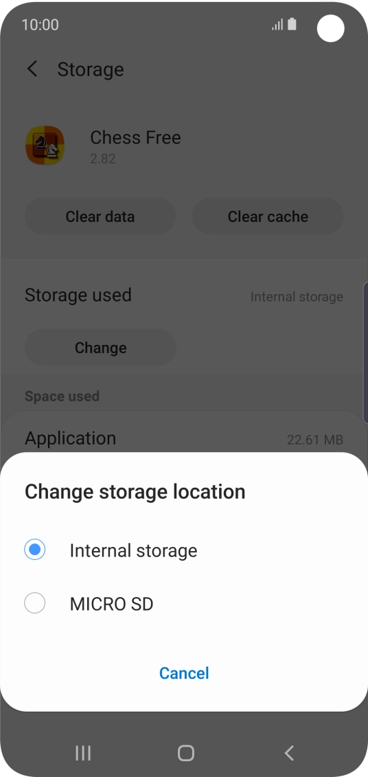 Press the name of the memory card.