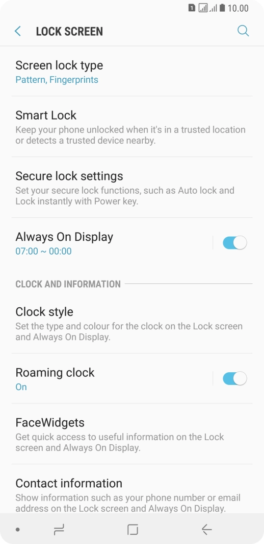 Press Screen lock type and key in the additional phone lock code you created earlier.
