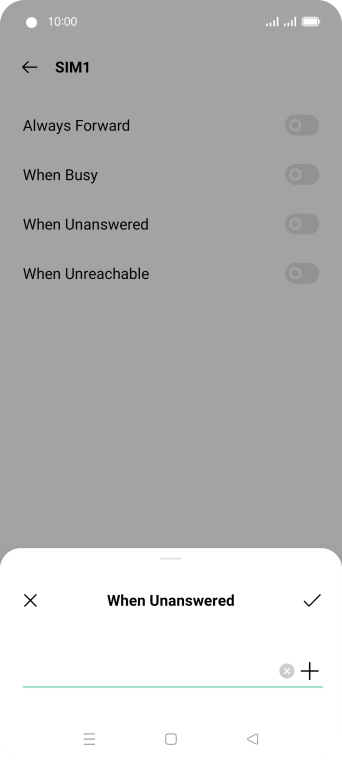 Key in +447953222222 and press the confirm icon.