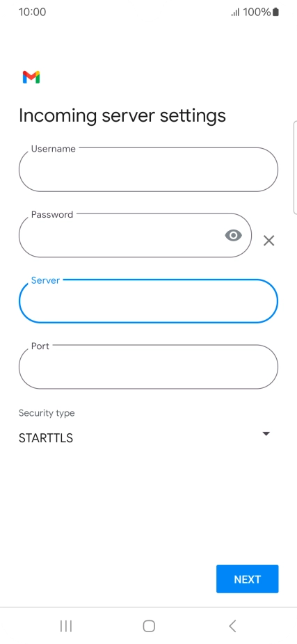 Press the field below 