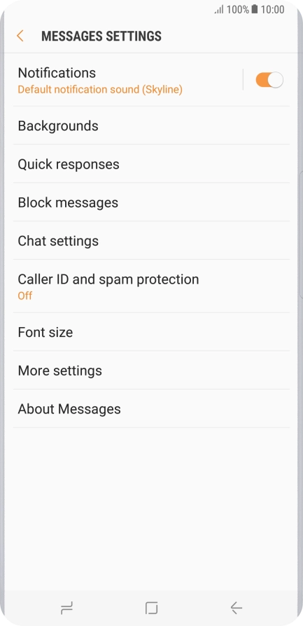 Press More settings.