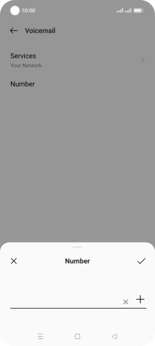 Key in +447953222222 and press the confirm icon.