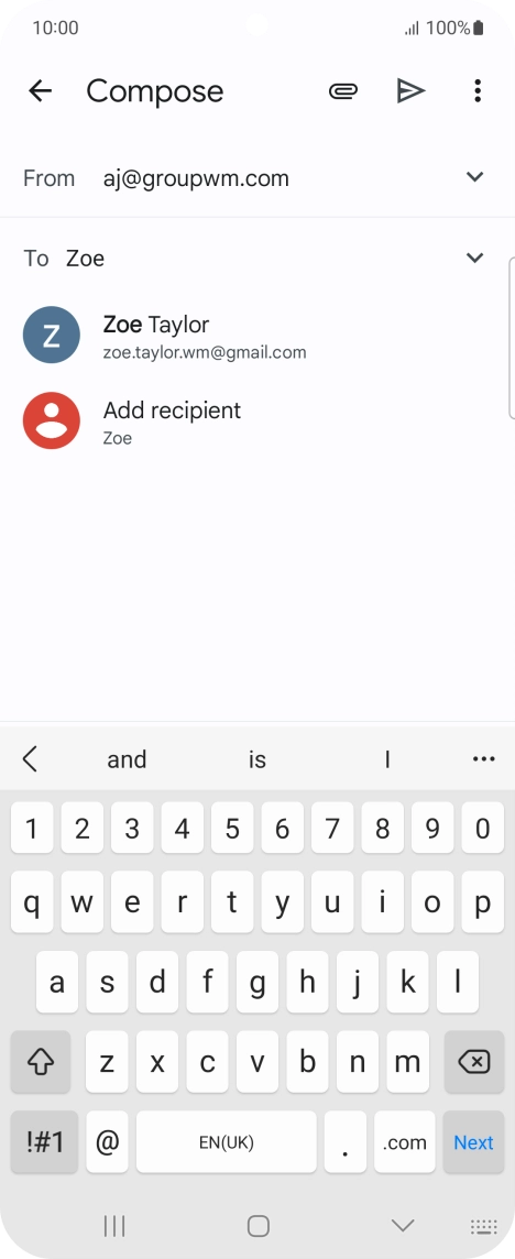 Press the required contact.