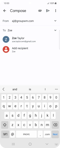 Press the required contact.