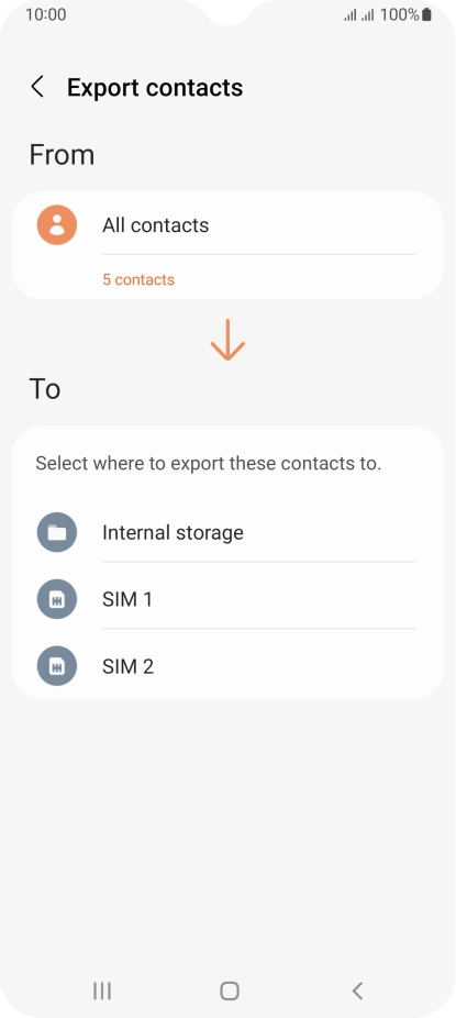 Press the name of the SIM.