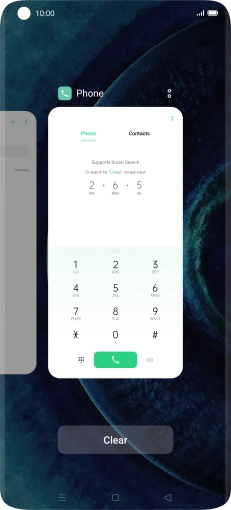 To end one running application, slide your finger upwards on the required application.