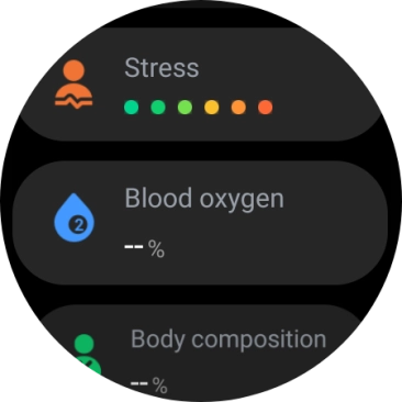 Press Blood oxygen.
