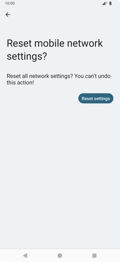 Press Reset settings.