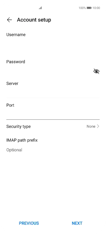 Press Security type.