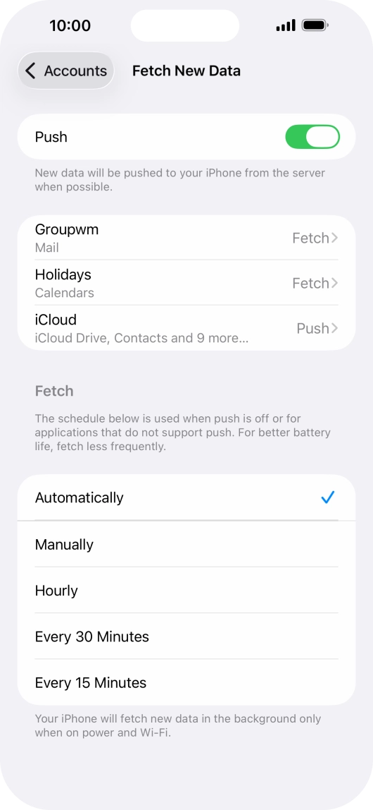 Press the indicator next to 
