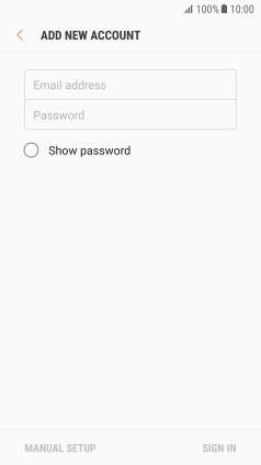 Press Email address and key in your email address.