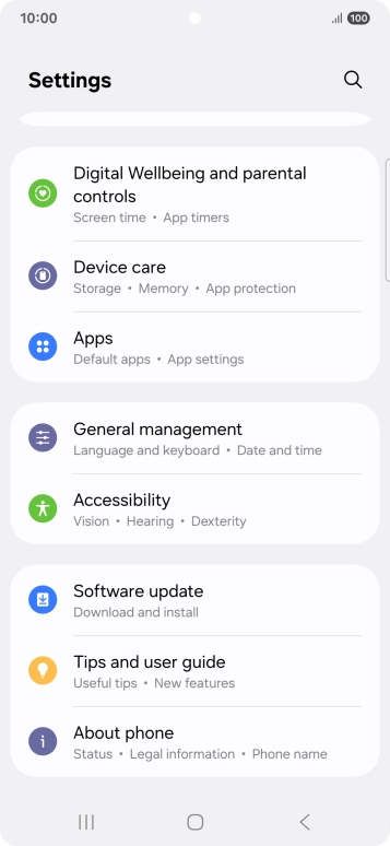 Press Software update.