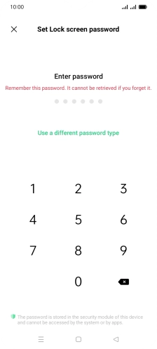 Press Use a different password type.