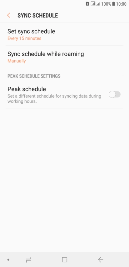 Press Set sync schedule.