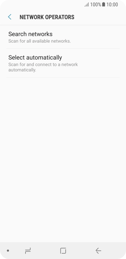 Press Search networks and your phone will search for networks.