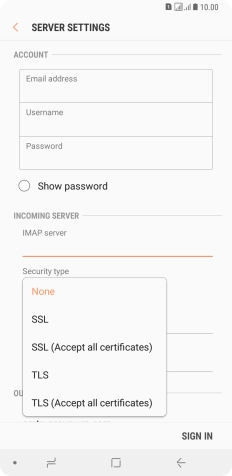 Press None to turn off the function.