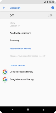 Press the indicator to turn the function on or off.