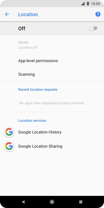 Press the indicator to turn the function on or off.