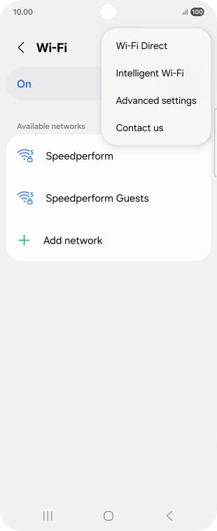 Press Intelligent Wi-Fi.