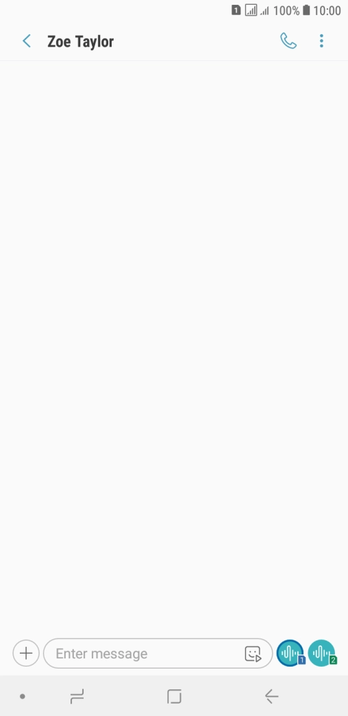 Press the text input field and write the text for your SMS.