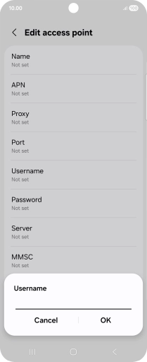 Key in eesecure and press OK.