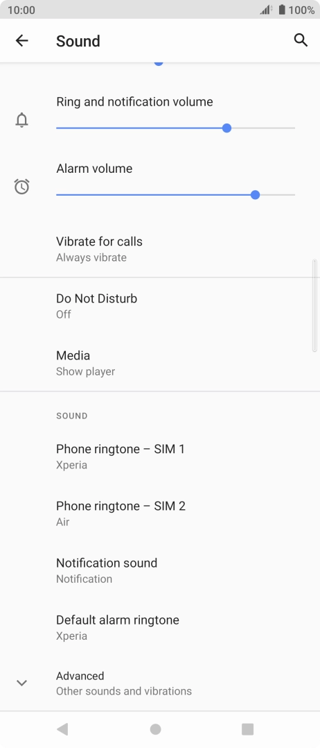 Press Phone ringtone - ‹SIM› .