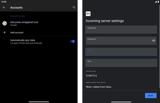 Press the field below 