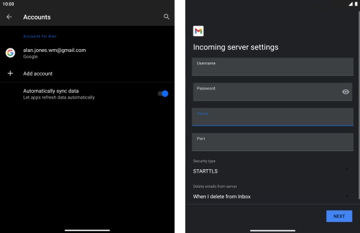 Press the field below 