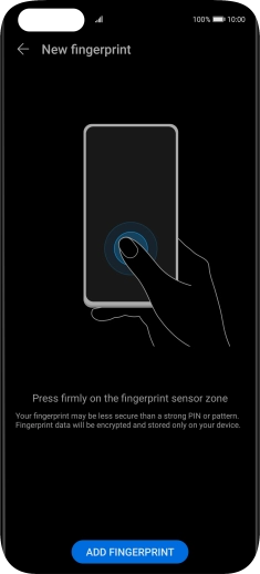Press ADD FINGERPRINT.