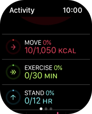 Keep sliding upwards to see the number of steps, distance and number of floors you've covered.