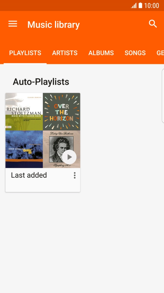 Press the required category.