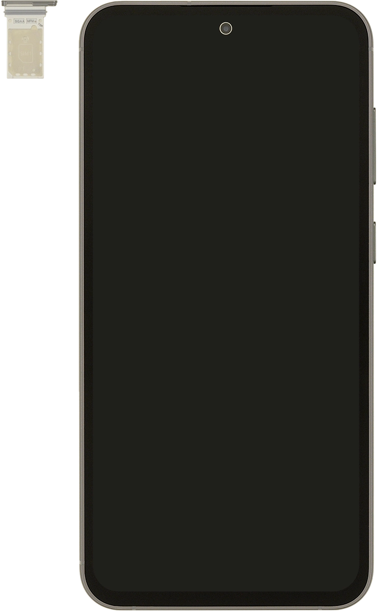 Turn your SIM so the angled corner of the SIM matches the angled corner of the first SIM holder and place your SIM in of the first the SIM holder.