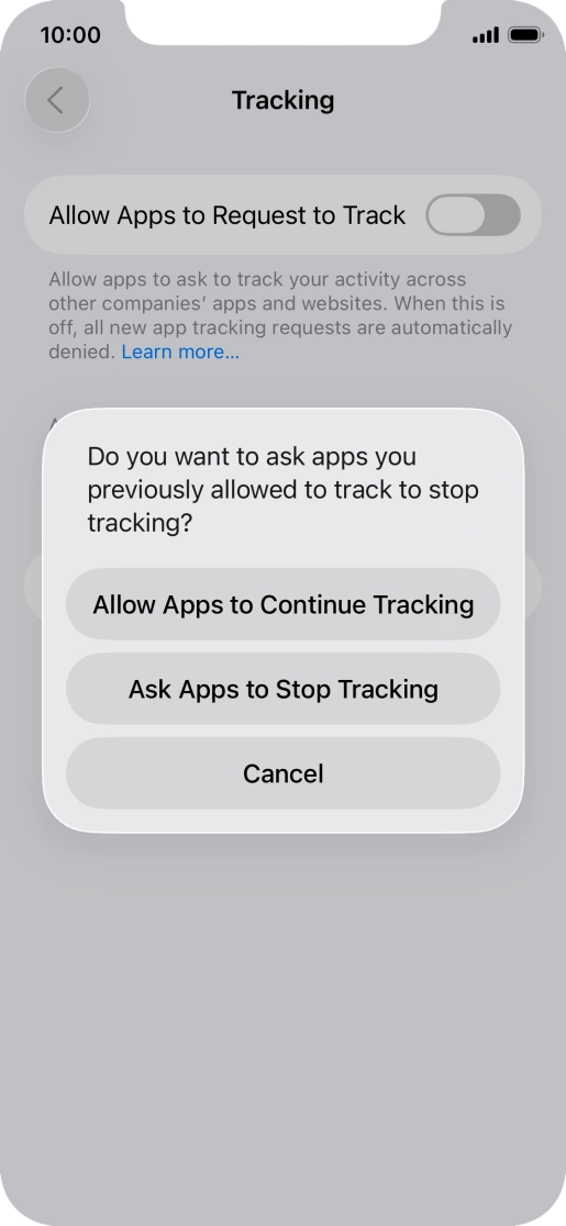 If you turn off the function, press the required setting.