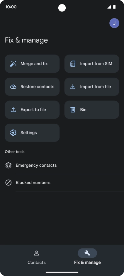 Press Import from SIM.