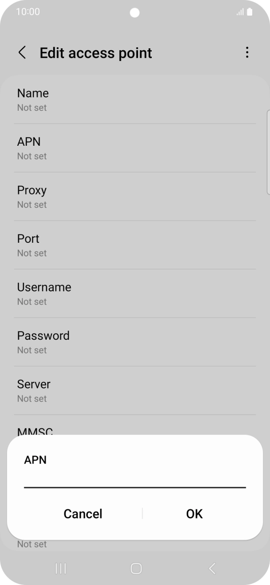 Key in everywhere and press OK.
