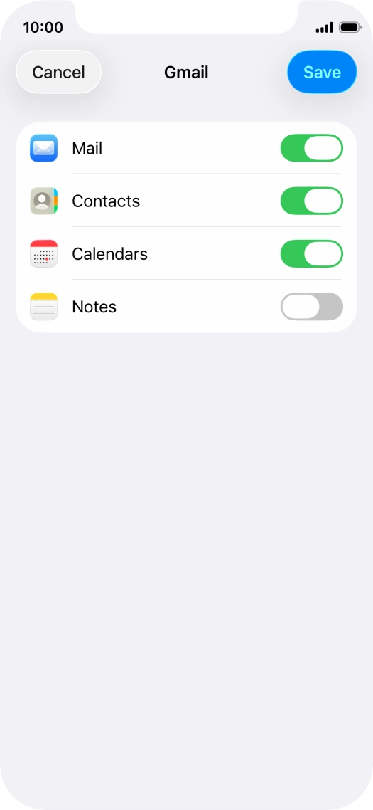 If this screen is displayed, you email account has been recognised and set up automatically. Follow the instructions on the screen to key in more information and finish setting up your phone.