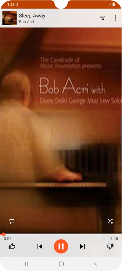 Press arrow right to go to the next audio file.